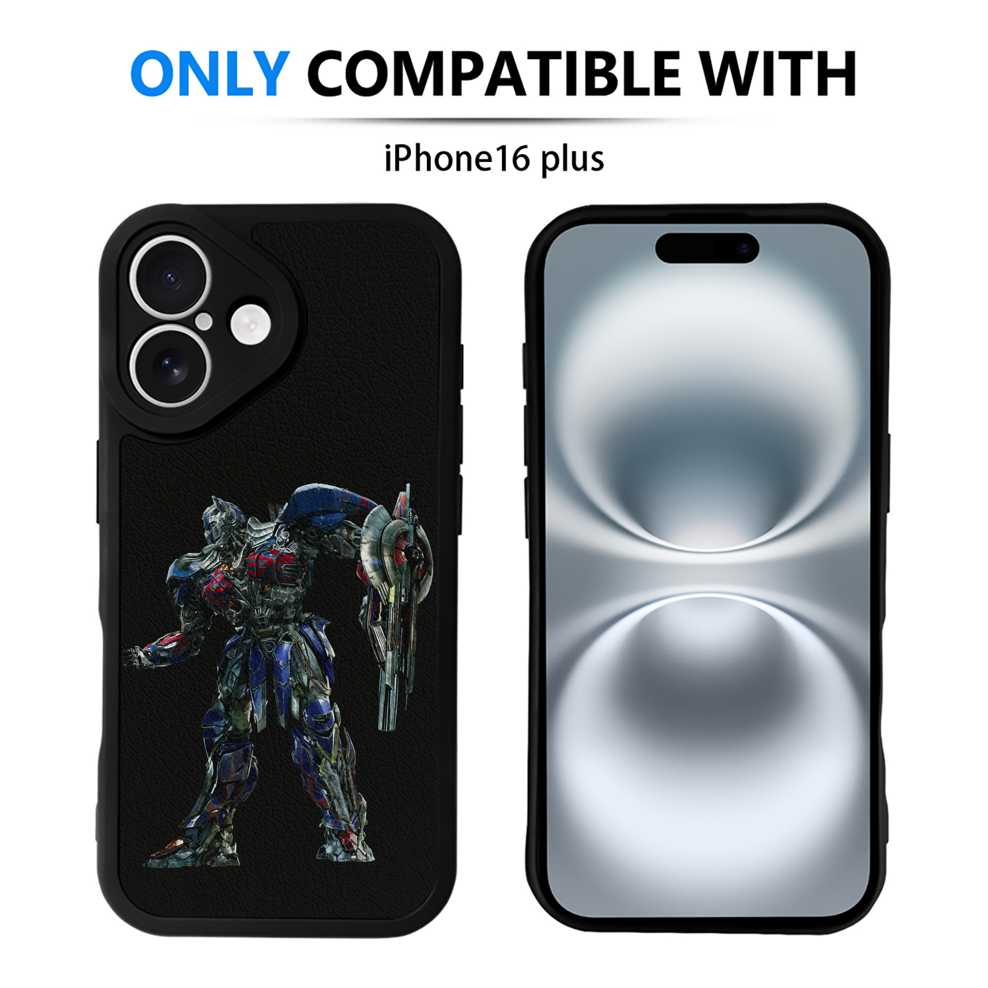 （画像用） Transformers トランスフォーマー 【iPhone 16シリーズ対応】シリコンスマホケース（レザー調） 材質：シリコン